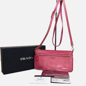 Authentic Prada pink mini shoulder bag